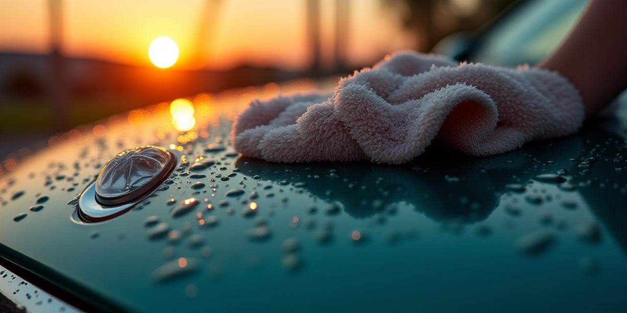 Clean car reflecting Clifton Hill sunset